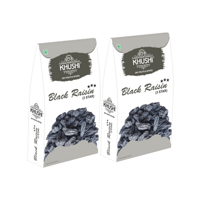 KHUSHI 100% Natural Premium 3 Star Black Raisins | Kali Dakh |