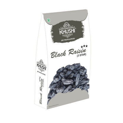 KHUSHI 100% Natural Premium 3 Star Black Raisins | Kali Dakh |