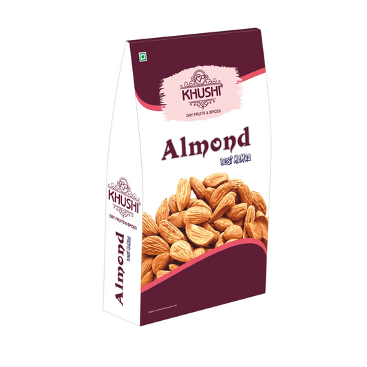 KHUSHI 100% Natural Premium Desi Mamra Almonds | Thumb Mamra | Angutha Badam | Muchki California |